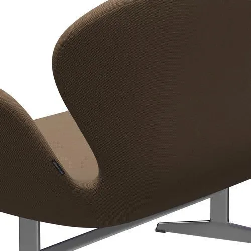 Fritz Hansen Swan™ Sofa 2 Seater, Satin Brushed Aluminum/Steelcut Trio Military Green