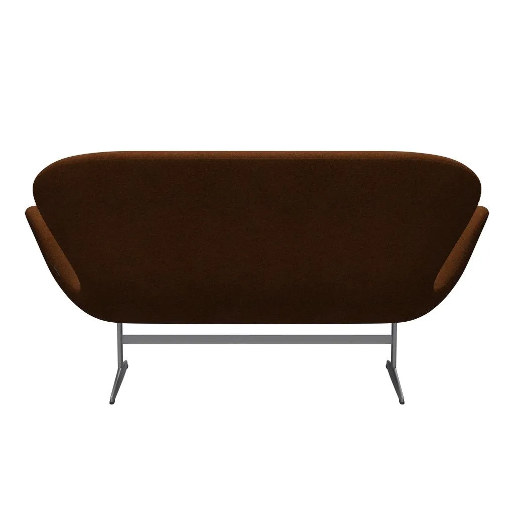 Fritz Hansen Swan™ Sofa 2 Seater, Silver Grey/Divina Melange Burnt Orange
