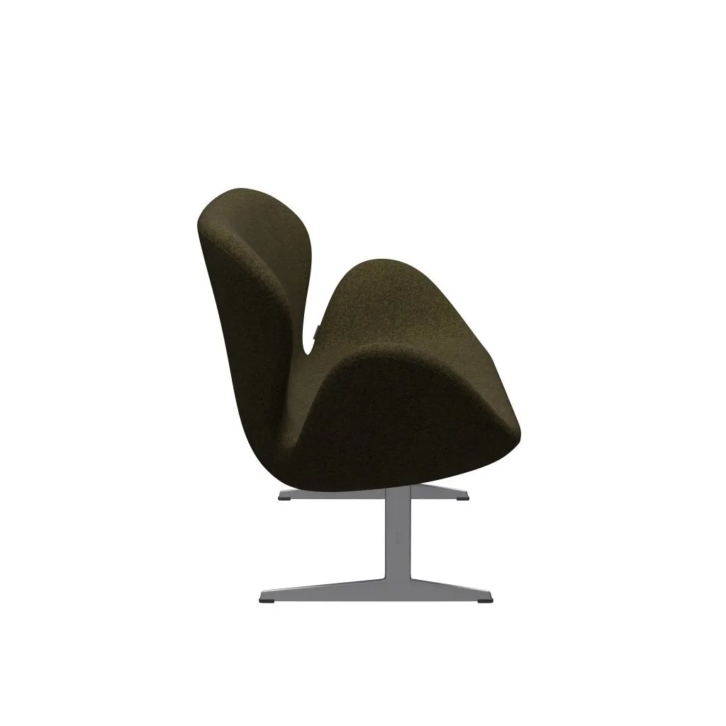 Fritz Hansen Swan™ Sofa 2 Seater, Silver Grey/Divina Melange Dusty Olive