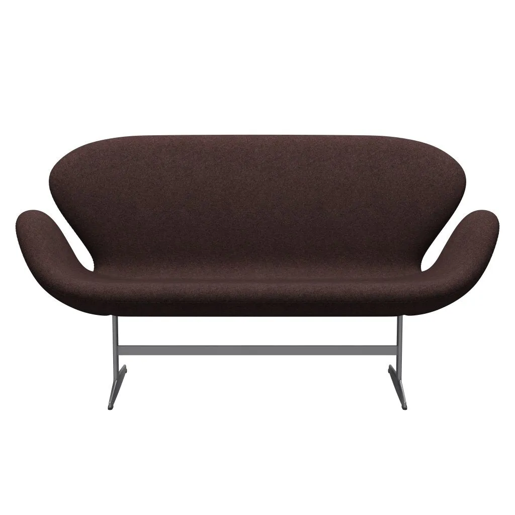 Fritz Hansen Swan™ Sofa 2 Seater, Silver Grey/Divina Melange Dusty Violet