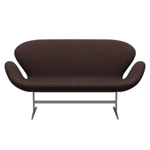 Fritz Hansen Swan™ Sofa 2 Seater, Silver Grey/Divina Melange Dusty Violet