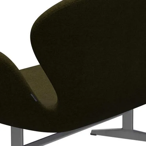 Fritz Hansen Swan™ Sofa 2 Seater, Silver Grey/Divina Melange Olive Dark