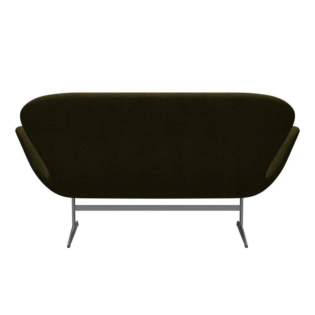 Fritz Hansen Swan™ Sofa 2 Seater, Silver Grey/Divina Melange Olive Dark