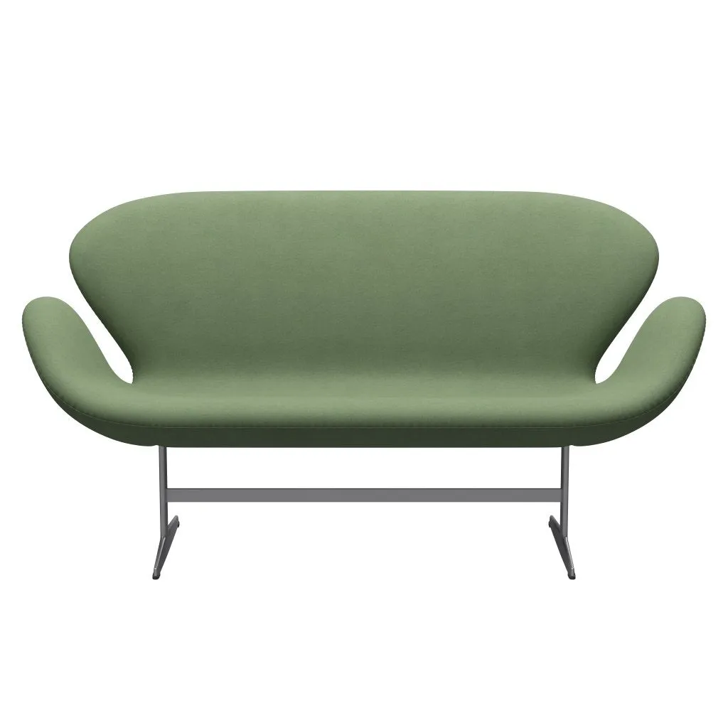 Fritz Hansen Swan™ Sofa 2 Seater, Silver Grey/Divina Olive Green