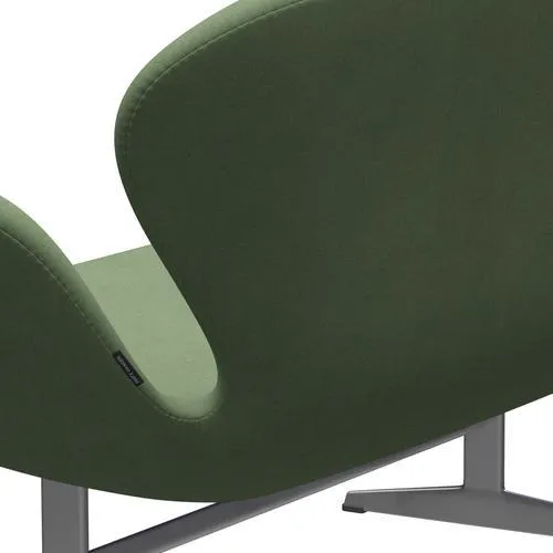 Fritz Hansen Swan™ Sofa 2 Seater, Silver Grey/Divina Olive Green
