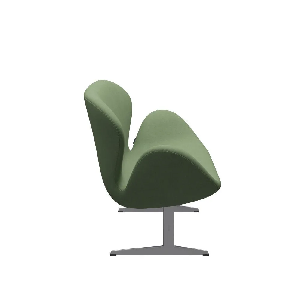 Fritz Hansen Swan™ Sofa 2 Seater, Silver Grey/Divina Olive Green