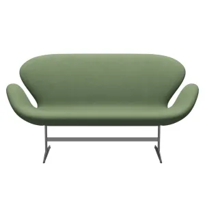 Fritz Hansen Swan™ Sofa 2 Seater, Silver Grey/Divina Olive Green