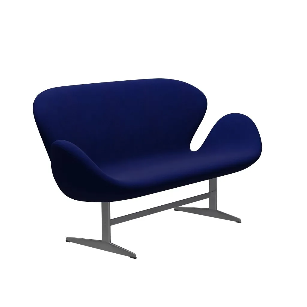 Fritz Hansen Swan™ Sofa 2 Seater, Silver Grey/Divina Royal Blue