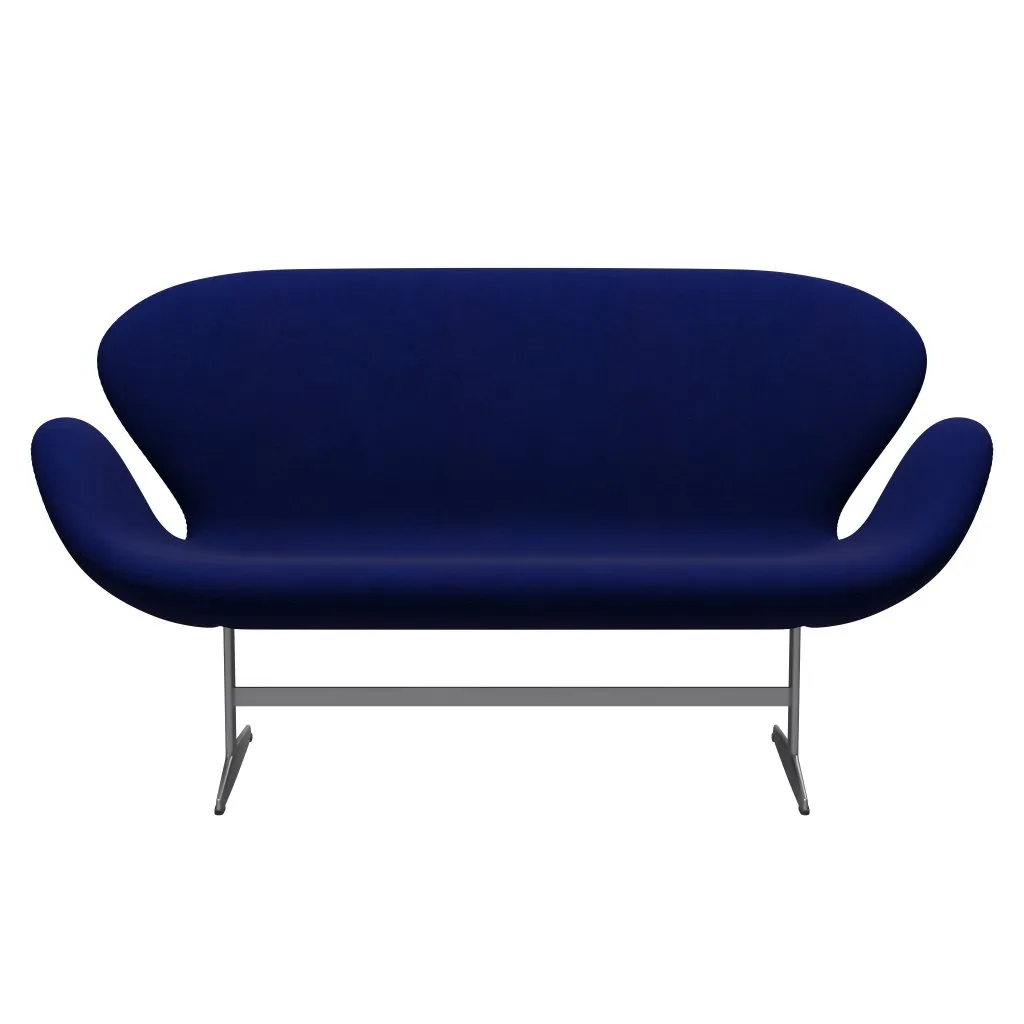 Fritz Hansen Swan™ Sofa 2 Seater, Silver Grey/Divina Royal Blue