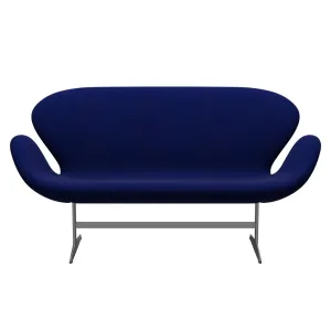 Fritz Hansen Swan™ Sofa 2 Seater, Silver Grey/Divina Royal Blue