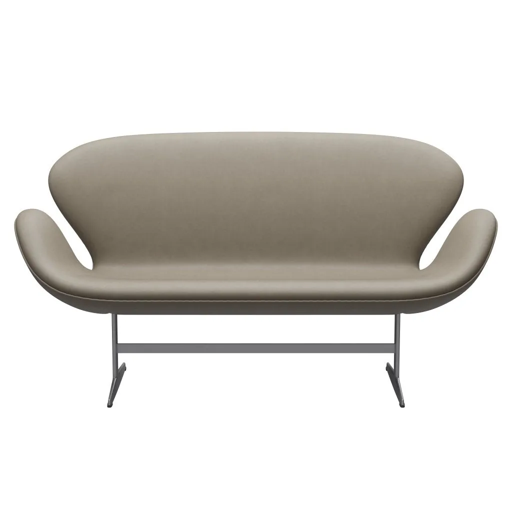 Fritz Hansen Swan™ Sofa 2 Seater, Silver Grey/Essential Light Grey