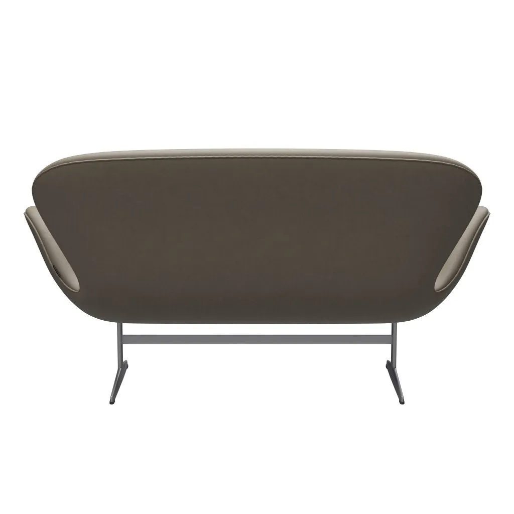 Fritz Hansen Swan™ Sofa 2 Seater, Silver Grey/Essential Light Grey