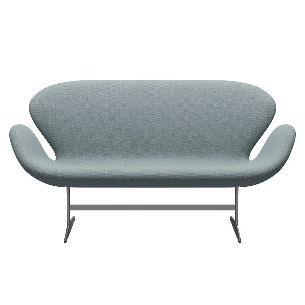 Fritz Hansen Swan™ Sofa 2 Seater, Silver Grey/Fiord Green/Blue/Stone