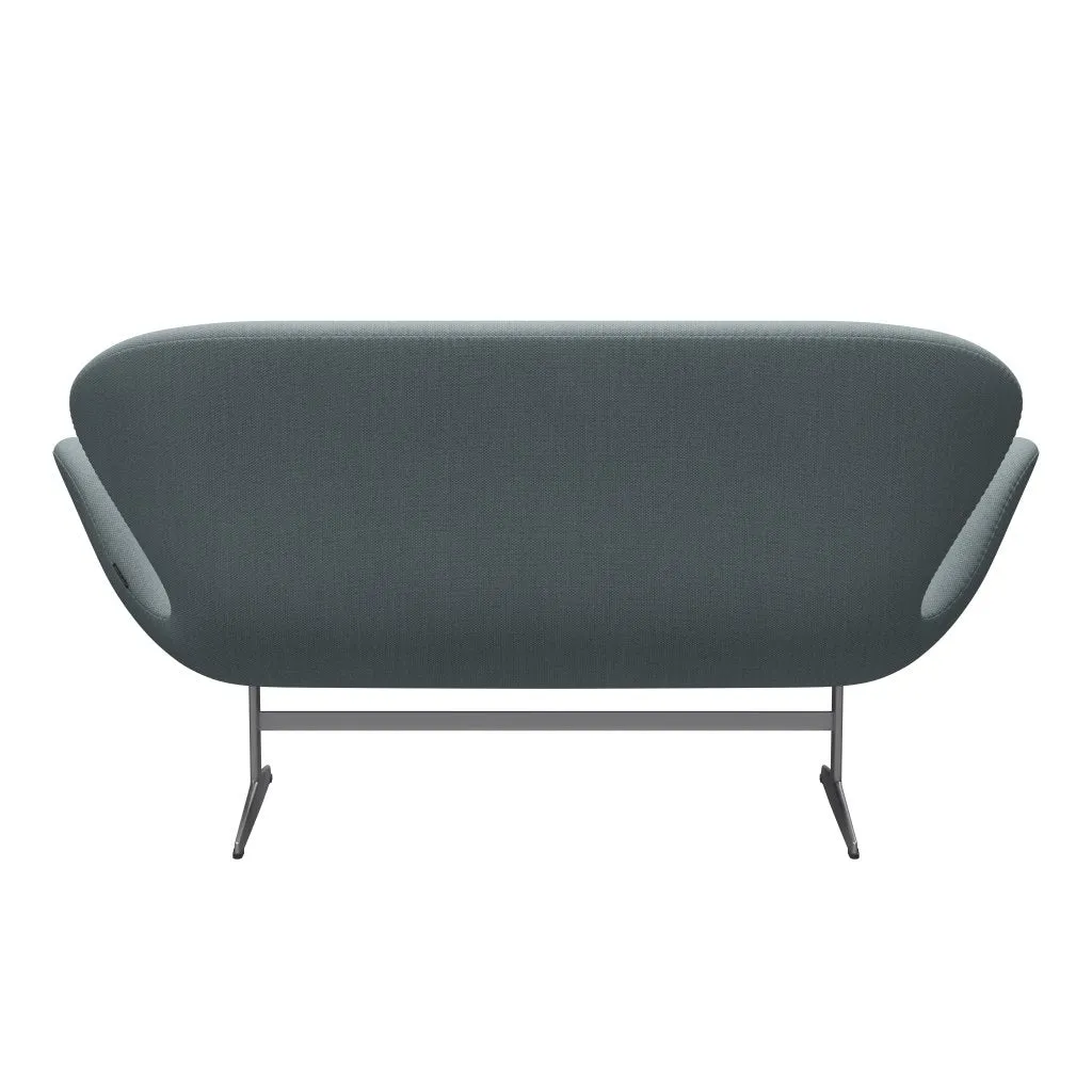 Fritz Hansen Swan™ Sofa 2 Seater, Silver Grey/Fiord Green/Blue/Stone