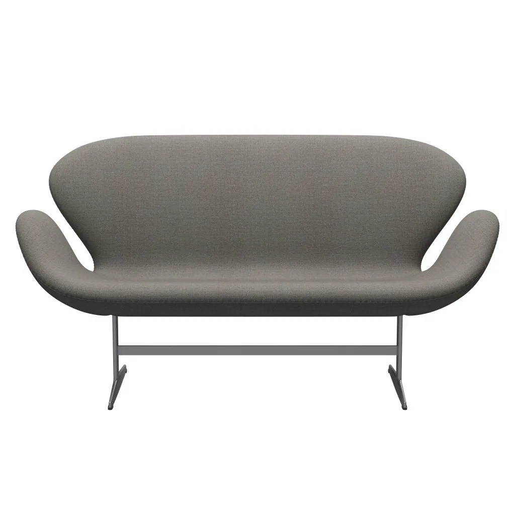 Fritz Hansen Swan™ Sofa 2 Seater, Silver Grey/Fiord Grey/Stone