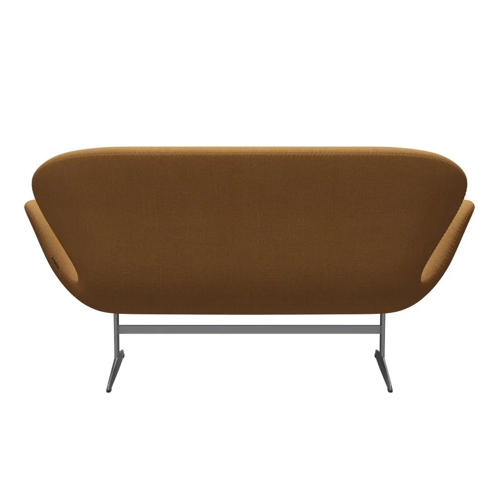 Fritz Hansen Swan™ Sofa 2 Seater, Silver Grey/Fiord Orange