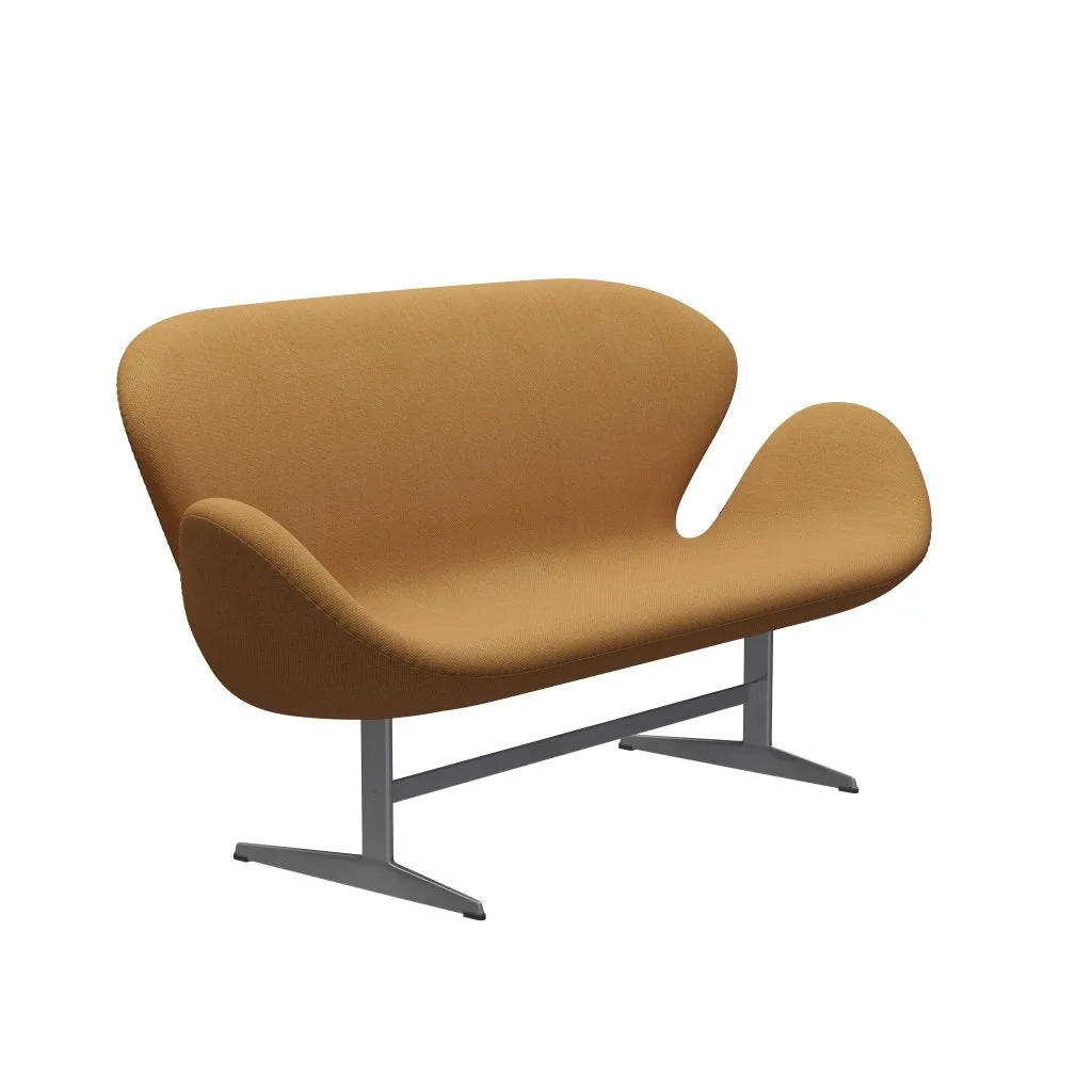 Fritz Hansen Swan™ Sofa 2 Seater, Silver Grey/Fiord Orange