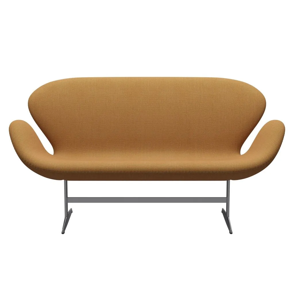 Fritz Hansen Swan™ Sofa 2 Seater, Silver Grey/Fiord Orange