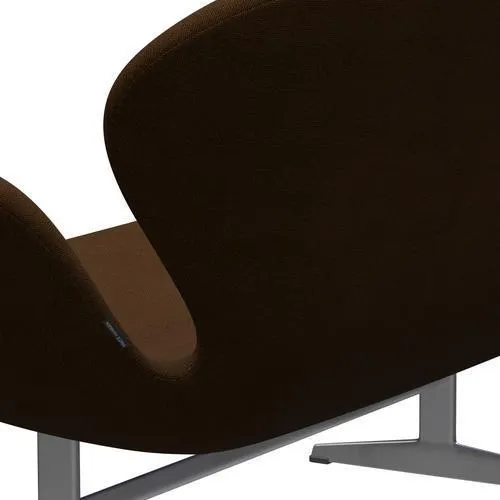 Fritz Hansen Swan™ Sofa 2 Seater, Silver Grey/Hallingdal Brown
