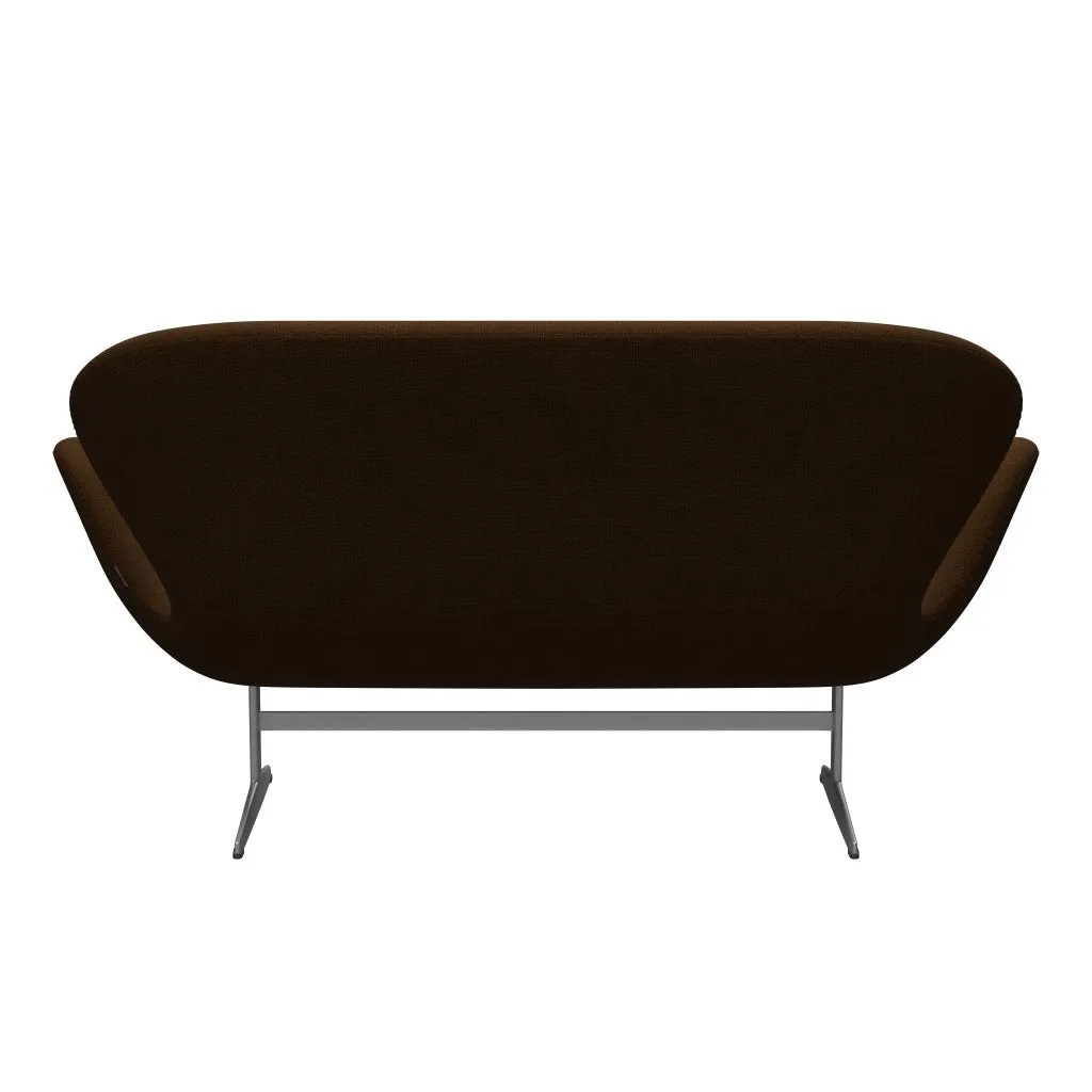 Fritz Hansen Swan™ Sofa 2 Seater, Silver Grey/Hallingdal Brown