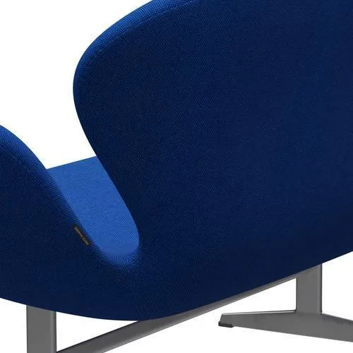 Fritz Hansen Swan™ Sofa 2 Seater, Silver Grey/Hallingdal Coral Blue