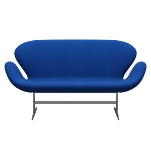 Fritz Hansen Swan™ Sofa 2 Seater, Silver Grey/Hallingdal Coral Blue