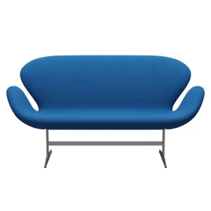 Fritz Hansen Swan™ Sofa 2 Seater, Silver Grey/Hallingdal Light Blue