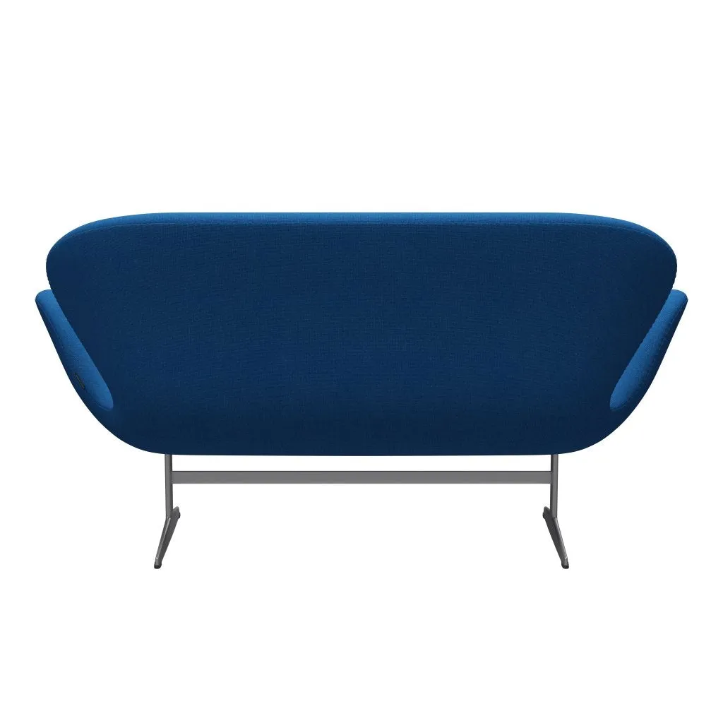 Fritz Hansen Swan™ Sofa 2 Seater, Silver Grey/Hallingdal Light Blue
