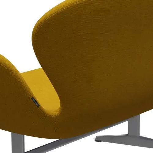 Fritz Hansen Swan™ Sofa 2 Seater, Silver Grey/Hallingdal Mustard