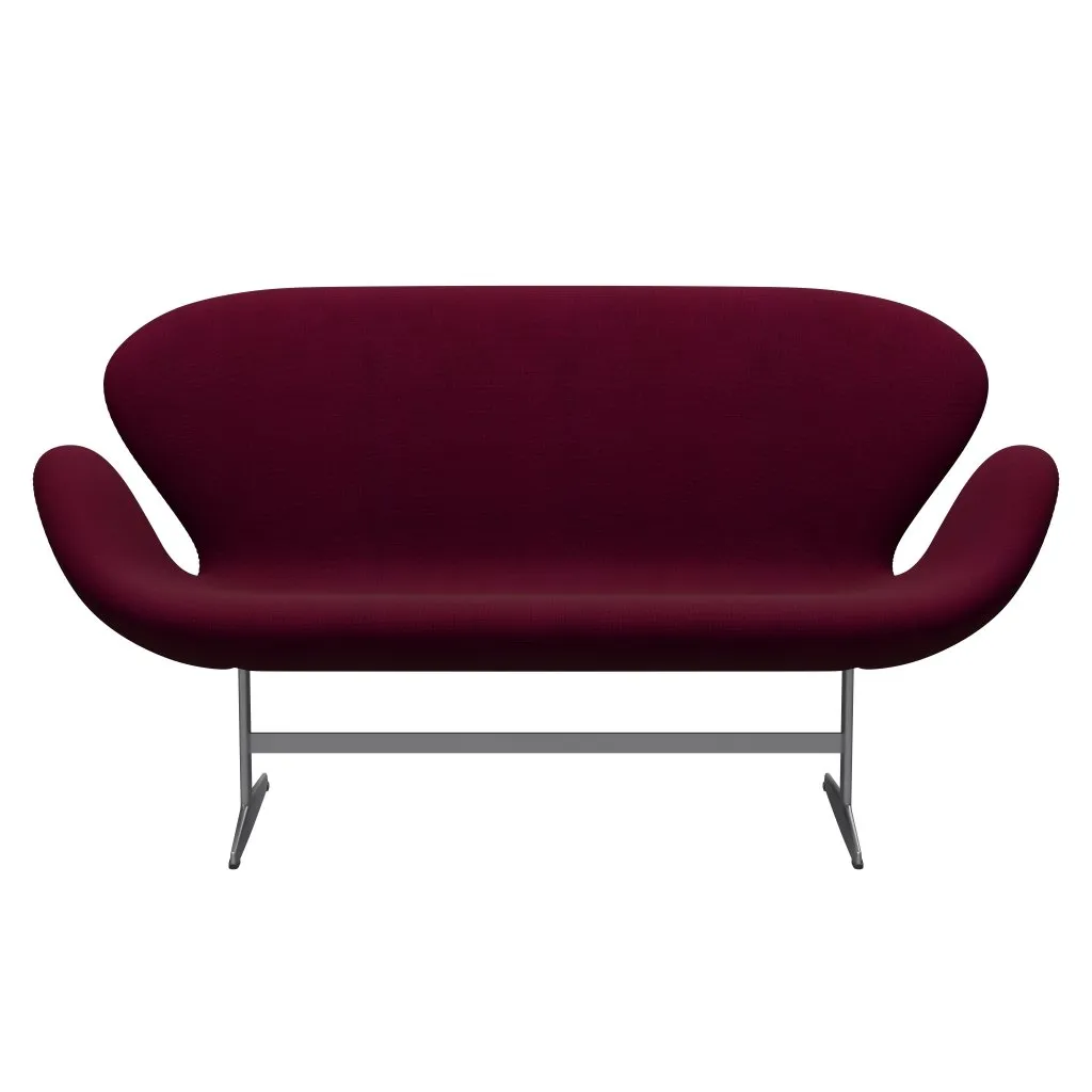 Fritz Hansen Swan™ Sofa 2 Seater, Silver Grey/Hallingdal Pink Dark