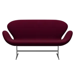 Fritz Hansen Swan™ Sofa 2 Seater, Silver Grey/Hallingdal Pink Dark