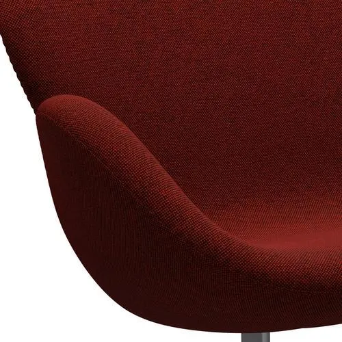 Fritz Hansen Swan™ Sofa 2 Seater, Silver Grey/Hallingdal Red/Black