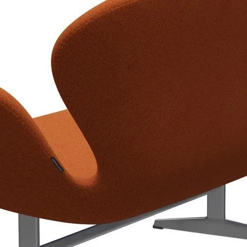 Fritz Hansen Swan™ Sofa 2 Seater, Silver Grey/Hallingdal Red/Curry