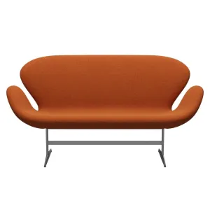 Fritz Hansen Swan™ Sofa 2 Seater, Silver Grey/Hallingdal Red/Curry