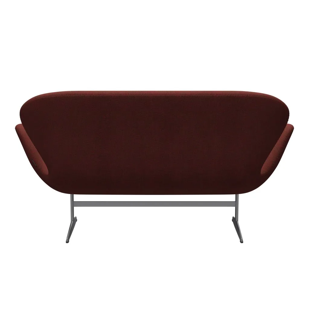 Fritz Hansen Swan™ Sofa 2 Seater, Silver Grey/Hallingdal Red/Green
