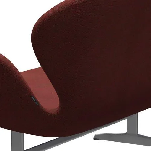 Fritz Hansen Swan™ Sofa 2 Seater, Silver Grey/Hallingdal Red/Green