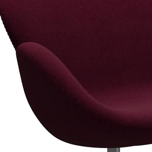 Fritz Hansen Swan™ Sofa 2 Seater, Silver Grey/Hallingdal Wine Red/Violet