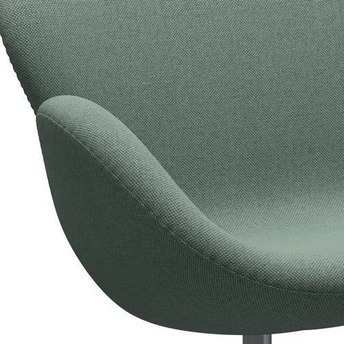 Fritz Hansen Swan™ Sofa 2 Seater, Silver Grey/Re Wool Aqua/Natural