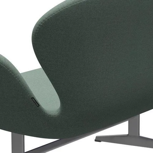 Fritz Hansen Swan™ Sofa 2 Seater, Silver Grey/Re Wool Aqua/Natural