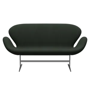 Fritz Hansen Swan™ Sofa 2 Seater, Silver Grey/Steelcut Dark Army Green