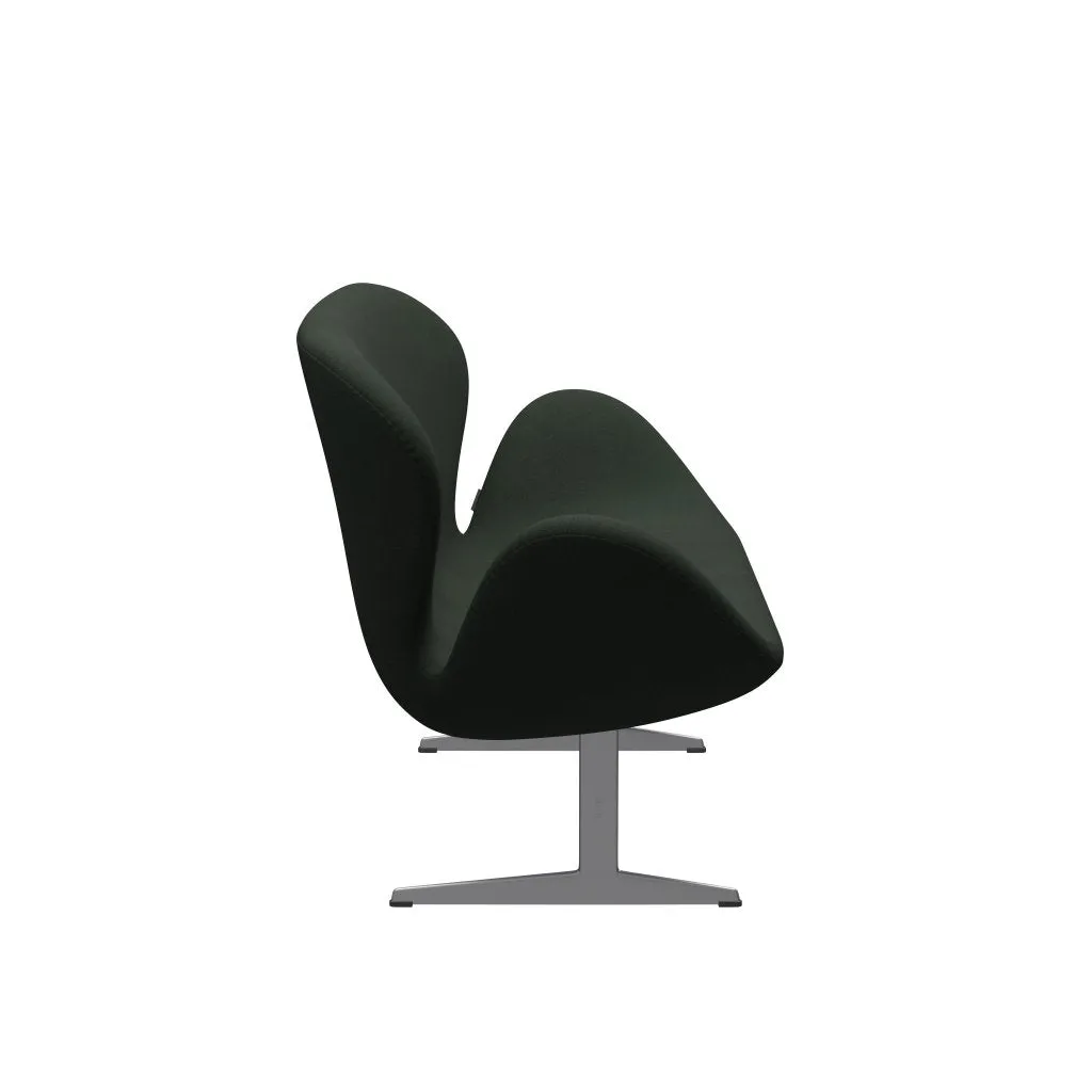 Fritz Hansen Swan™ Sofa 2 Seater, Silver Grey/Steelcut Dark Army Green