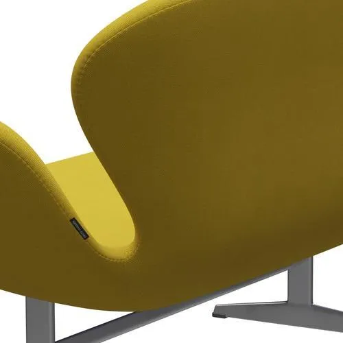 Fritz Hansen Swan™ Sofa 2 Seater, Silver Grey/Steelcut Light Green/Yellow