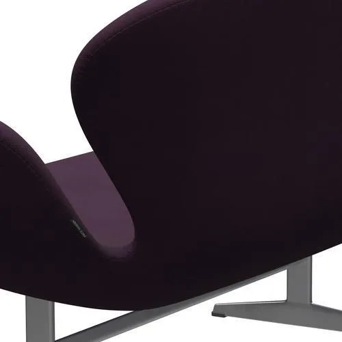 Fritz Hansen Swan™ Sofa 2 Seater, Silver Grey/Steelcut Medium Violet