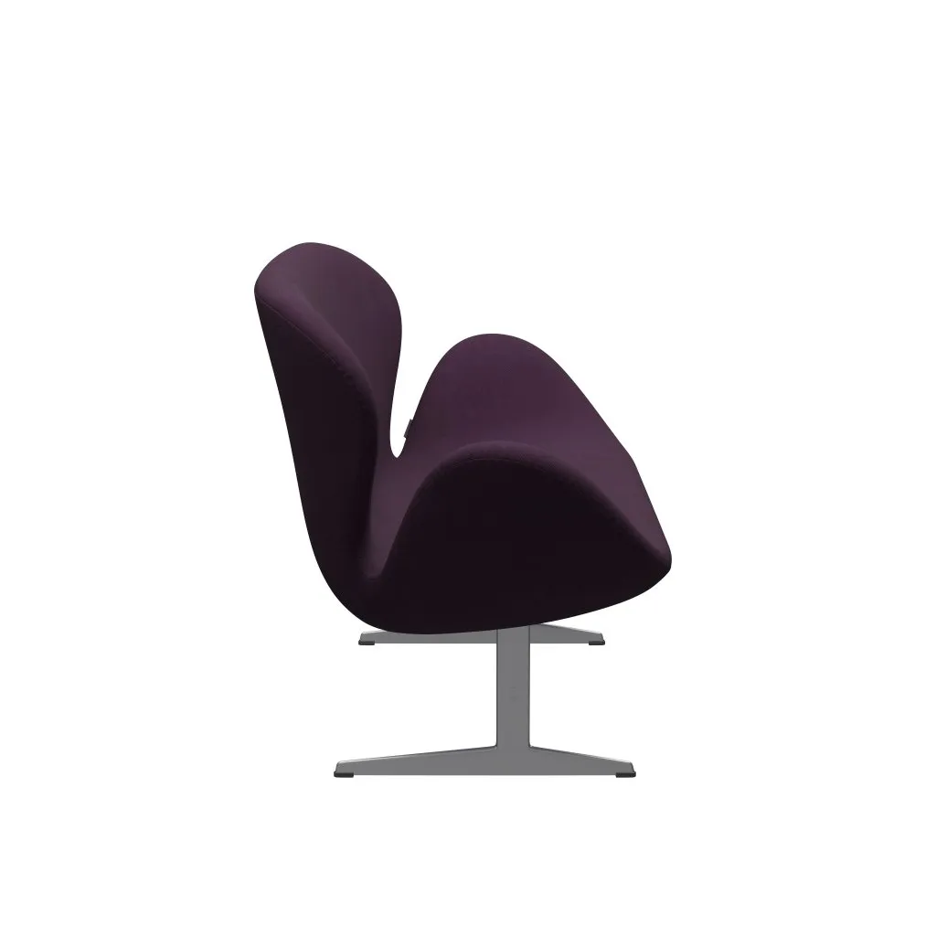 Fritz Hansen Swan™ Sofa 2 Seater, Silver Grey/Steelcut Medium Violet