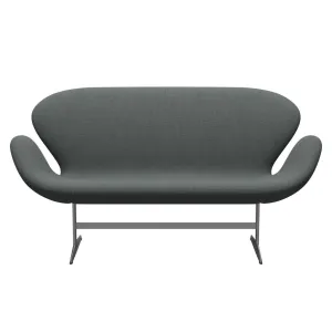 Fritz Hansen Swan™ Sofa 2 Seater, Silver Grey/Steelcut Trio Coal