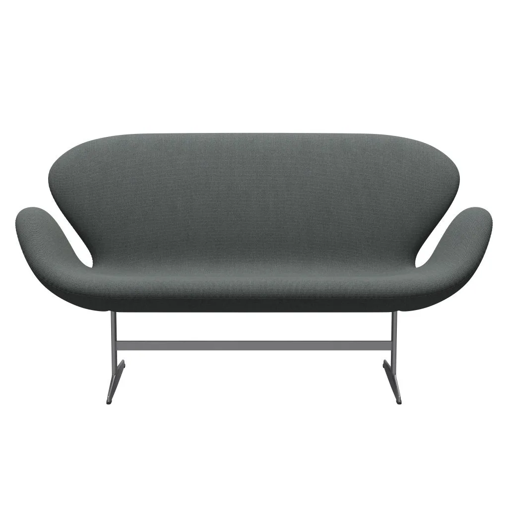Fritz Hansen Swan™ Sofa 2 Seater, Silver Grey/Steelcut Trio Coal
