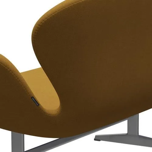 Fritz Hansen Swan™ Sofa 2 Seater, Silver Grey/Steelcut Trio Mustard Dark