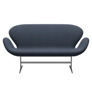 Fritz Hansen Swan™ Sofa 2 Seater, Silver Grey/Steelcut Trio Olive Green/Turquoise