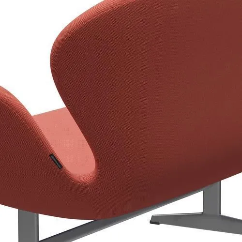 Fritz Hansen Swan™ Sofa 2 Seater, Silver Grey/Steelcut Trio Pink/Orange