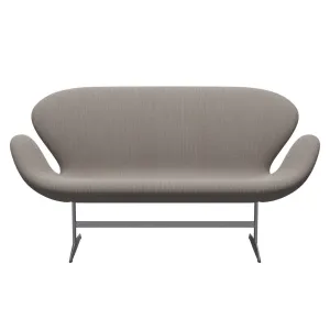 Fritz Hansen Swan™ Sofa 2 Seater, Silver Grey/Steelcut Trio Pink/White/Black